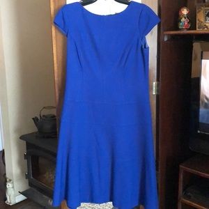 Blue cup sleeve dress